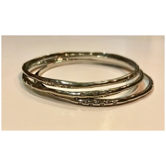 Stella and Dot Silver Rhea bangles - Picture 3 of 3